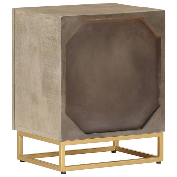 vidaXL Nattbord 40x30x50 cm heltre mango og jern
