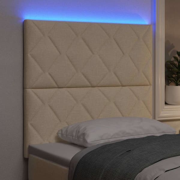 vidaXL LED huvuddyna Kräm 100 cm tyg