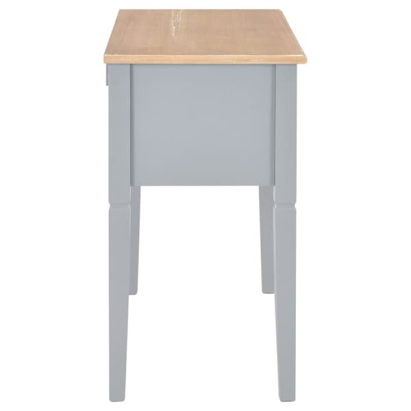 vidaXL Skrivbord grå 109,5x45x77,5 cm trä