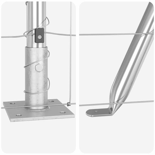 vidaXL Stängselstolpe Galvaniserad 50 x 1 m Stål