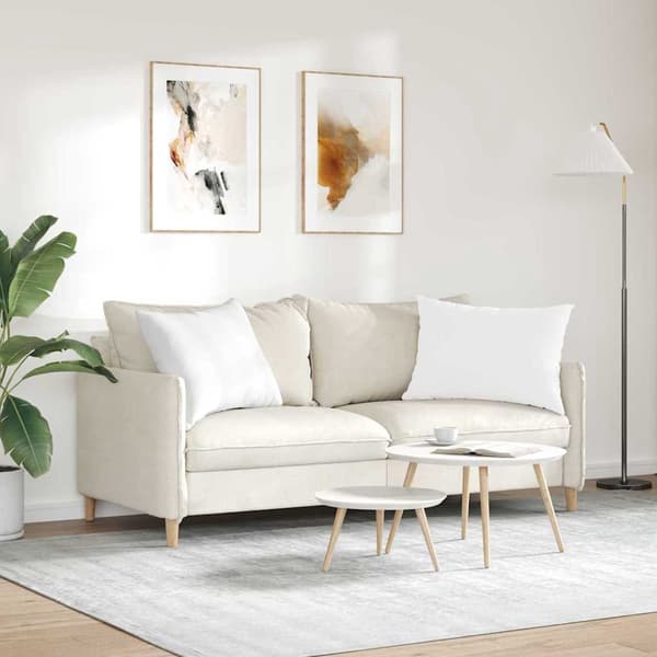 vidaXL Soffkuddar 2 st Vit 70 x 50 cm tyg