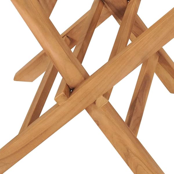 vidaXL Klappstoler 2 stk heltre teak