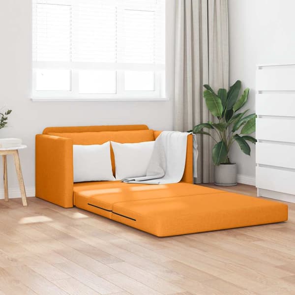 vidaXL Soffsäng 110cm Mörkgul tyg