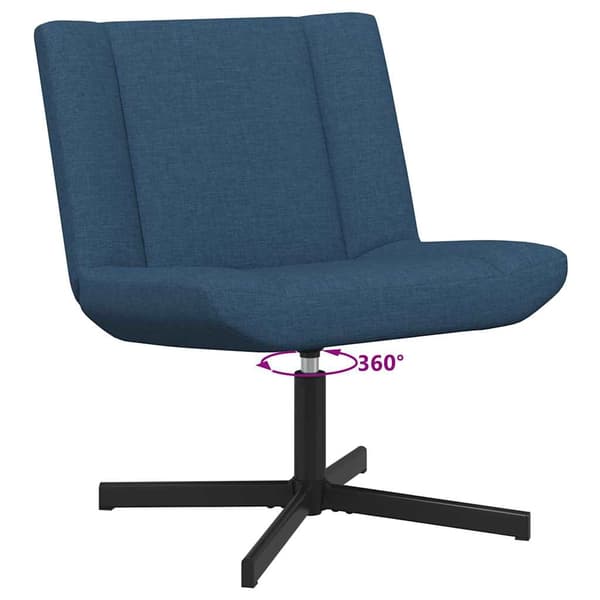 vidaXL Skrivstol Blå 63 x 75 x 76 cm tyg