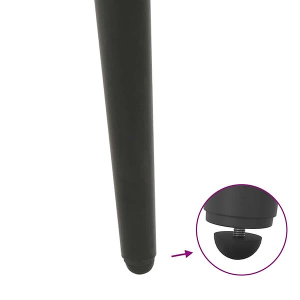 vidaXL Soffbordsben konisk form 4 st antracit 42-43 cm stål