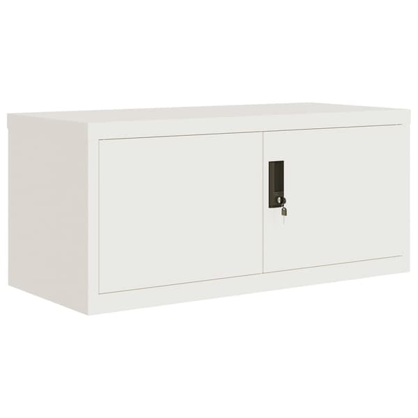 vidaXL Dokumentskåp vit 90x40x240 cm stål