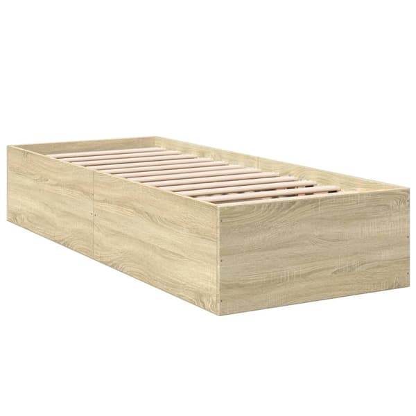 vidaXL Sengeramme sonoma eik 100x200 cm konstruert tre