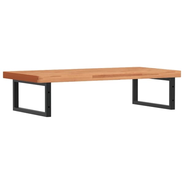vidaXL Servanthylle veggmontert stål og heltre bøketre