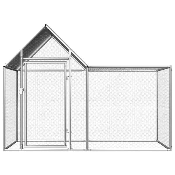 vidaXL Hönsbur 2x1x1,5 m galvaniserat stål