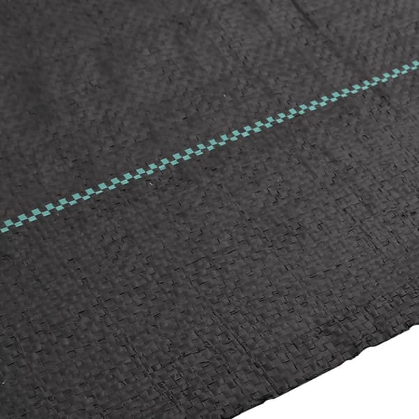 vidaXL Ogräsmatta svart 1x50 m PP