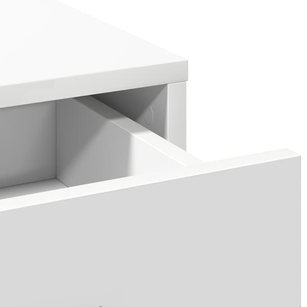 vidaXL Vit Ingenjörsträ Standard Höghylla Rektangulär Minimalistisk