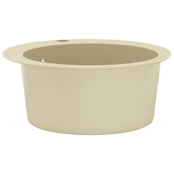 vidaXL Diskho granit enkel rund beige