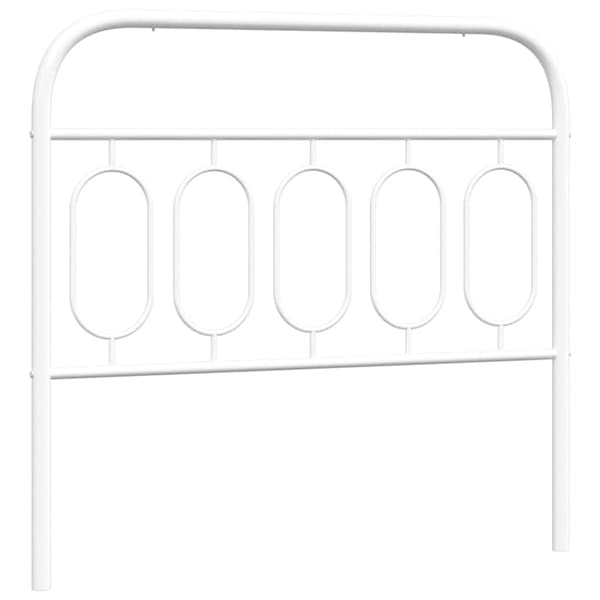 vidaXL Utskiftbar sengegavl i metall hvit 107 cm