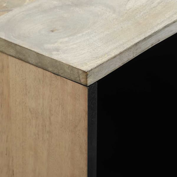 vidaXL Sideboard Hvit 80 x 33 x 75 cm heltre mango