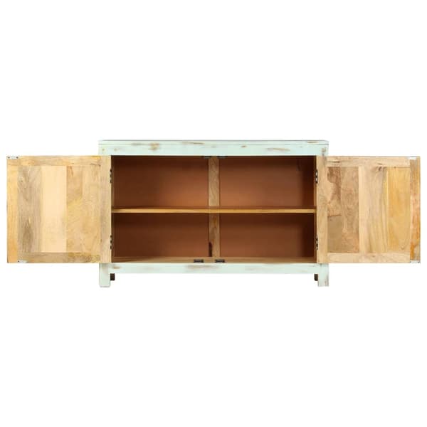 vidaXL Skjenk lyseblå 110x35x70 cm heltre mango