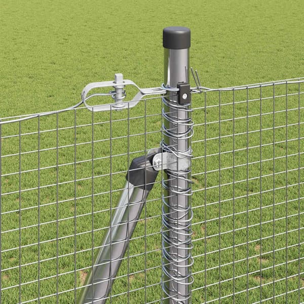 vidaXL Gjerde med innlegg. sølv 1.5 x 25 m Stål