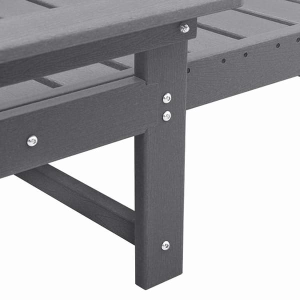 vidaXL Solstol Lysegrå 195,5 x 53 x 98,5 cm HDPE
