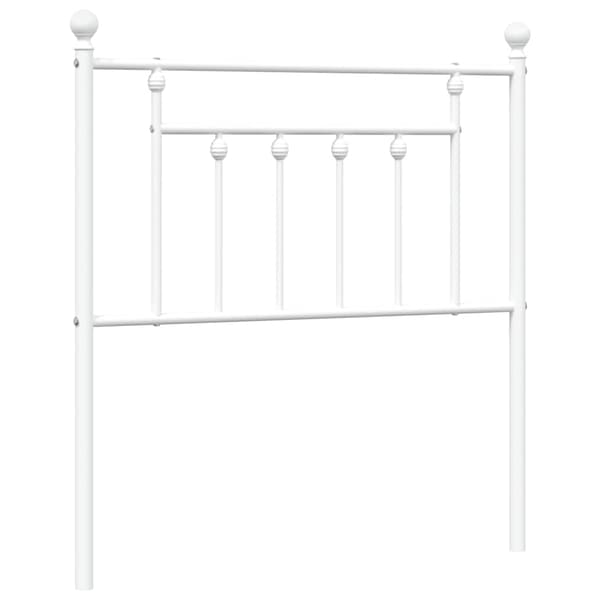 vidaXL Utskiftbar sengegavl i metall hvit 80 cm