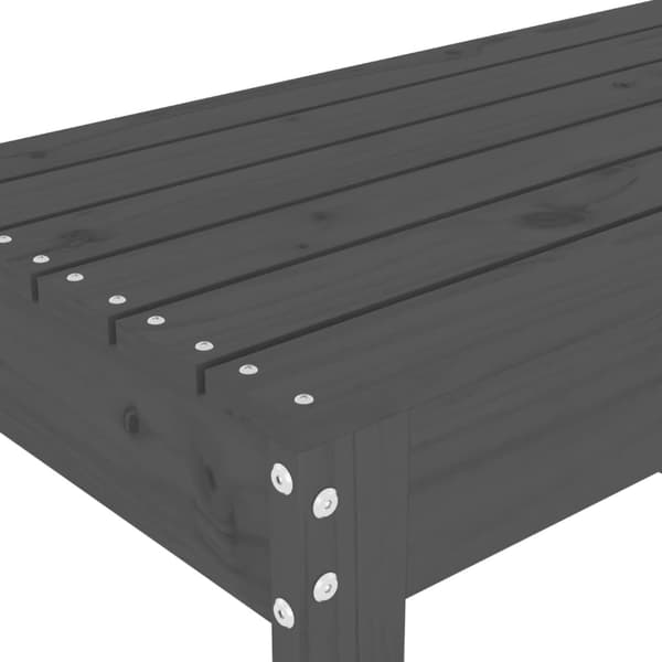 vidaXL Hagebenk grå 80x38x45 cm heltre furu