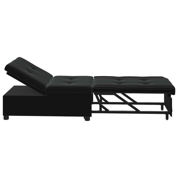 vidaXL Soffsäng Svart 194 x 67 x 82 cm Sammet