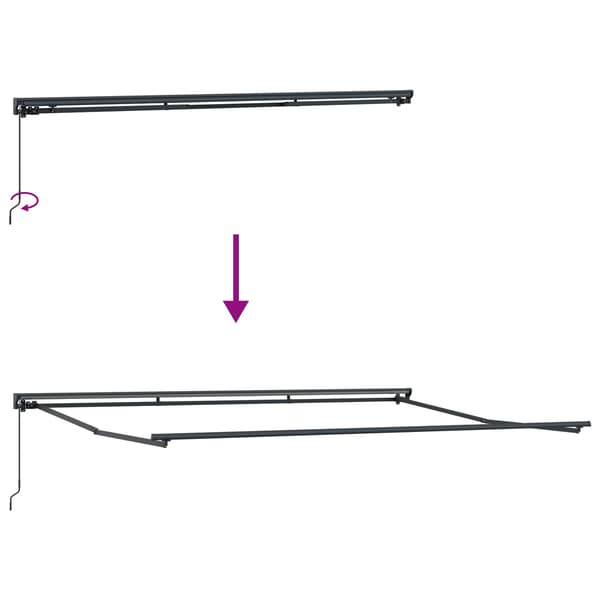 vidaXL Markiseramme Gul og Grå 450 × 300 cm Polyester med PU-belegg