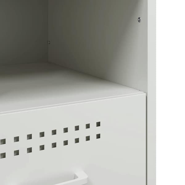 vidaXL Sängskåp vit 36x39x50,5 cm stål
