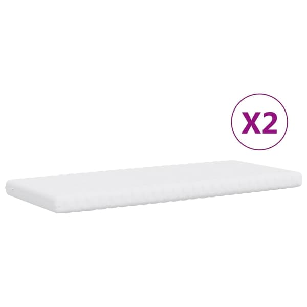 vidaXL Dagbädd med extrabädd och madrasser mörkgrå 100x200 cm tyg