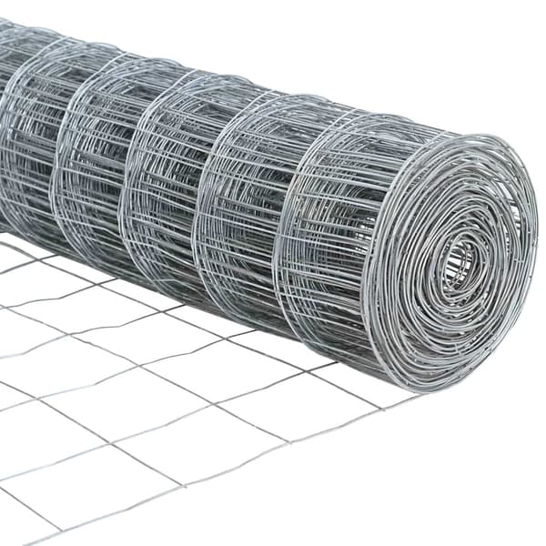 vidaXL Gjerde med stolpe sølv 0,4 x 50 m Stål og PVC