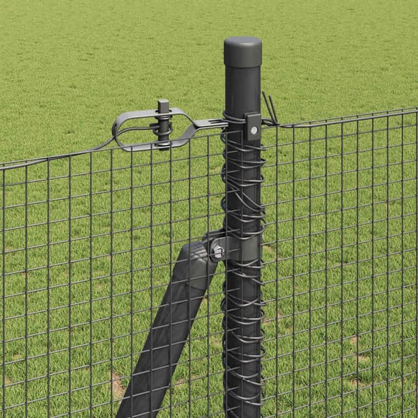 vidaXL Gjerde med innlegg. Grå 1.6 x 25 m Stål