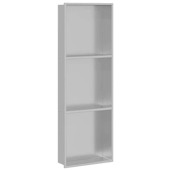 vidaXL Dusjniche sølv 90 x 30 x 9,5 cm Rustfritt Stål
