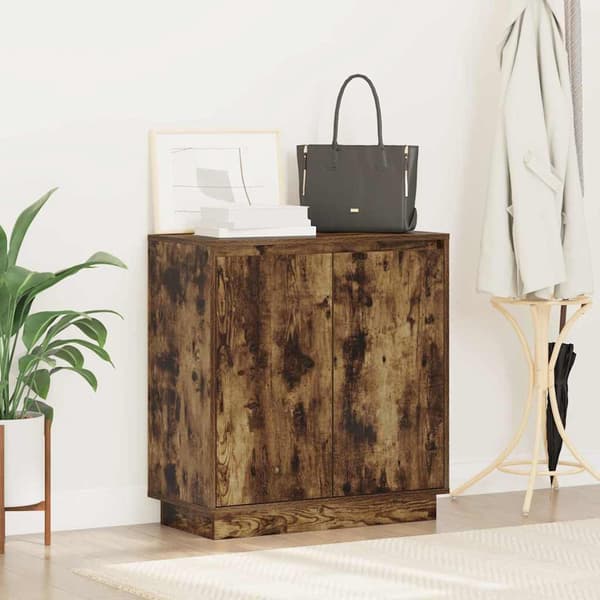 vidaXL LED sideboard for Røkt Eik 71 x 34,5 x 75 cm Konstruert tre