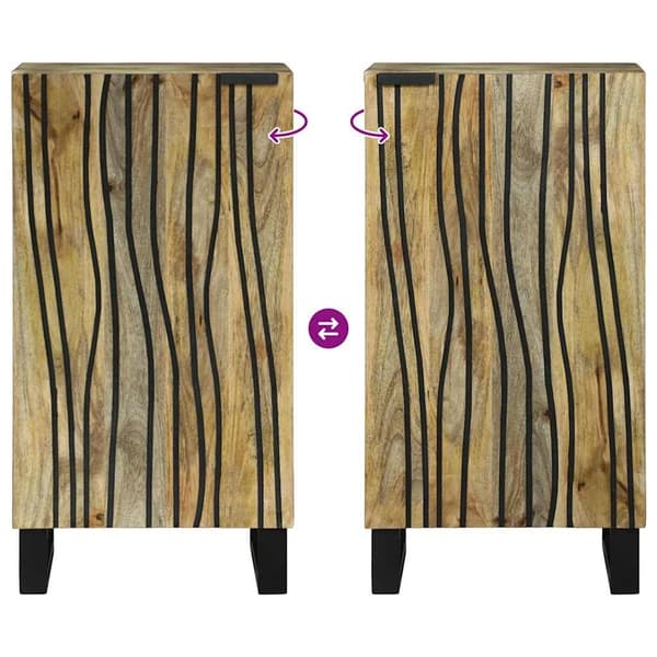 vidaXL Serviesskap Brun 40 x 33 x 75 cm heltre mango
