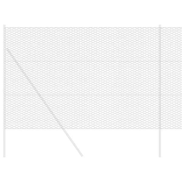 vidaXL Hexagonstängsel Grå 1.6 x 10 m Stål