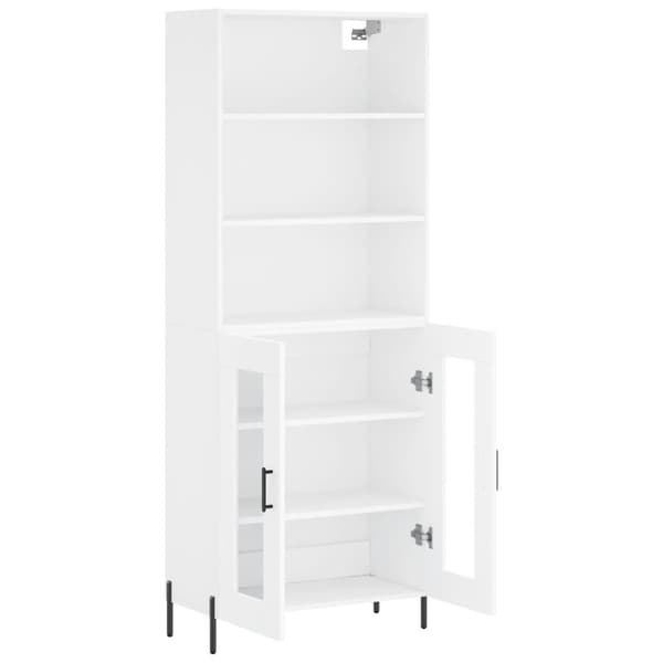 vidaXL Highboard hvit 69,5x34x180 cm konstruert tre
