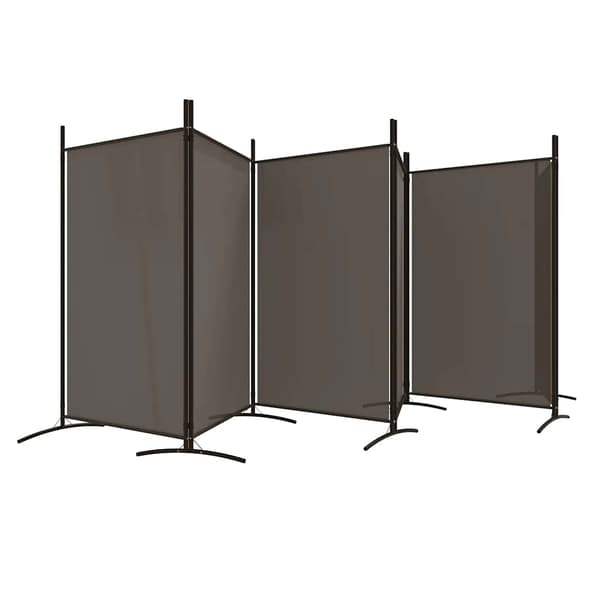vidaXL Romdeler med 6 paneler antrasitt 520x180 cm stoff