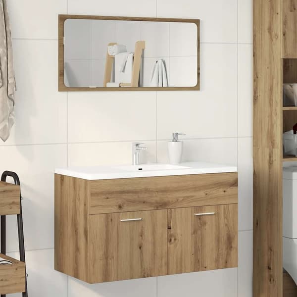 vidaXL Servantskap artisan eik 90x38,5x46 cm konstruert tre