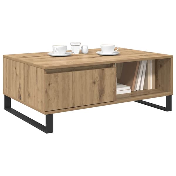 vidaXL Kaffebord Artisan Eik 90 x 60 x 35 cm Konstruert tre