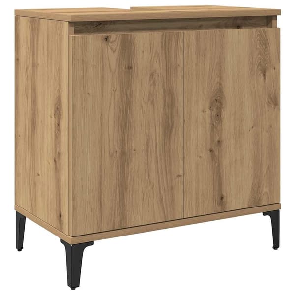vidaXL Servantskap artisan eik 58x33x60 cm konstruert tre