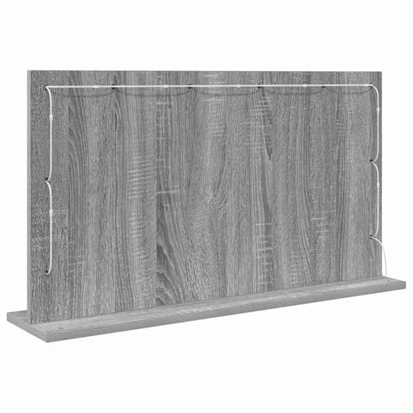 vidaXL Stilfullt Speil Rektangulær Grå Sonoma 80 x 45 x 18 cm