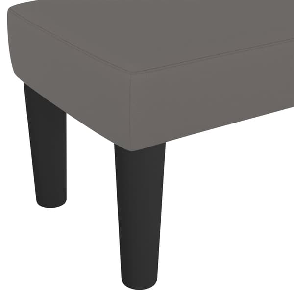 vidaXL Bänk grå 70x30x30 cm konstläder