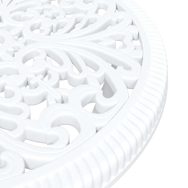 vidaXL Trädgårdsbistroset 3 delar Vit Aluminium