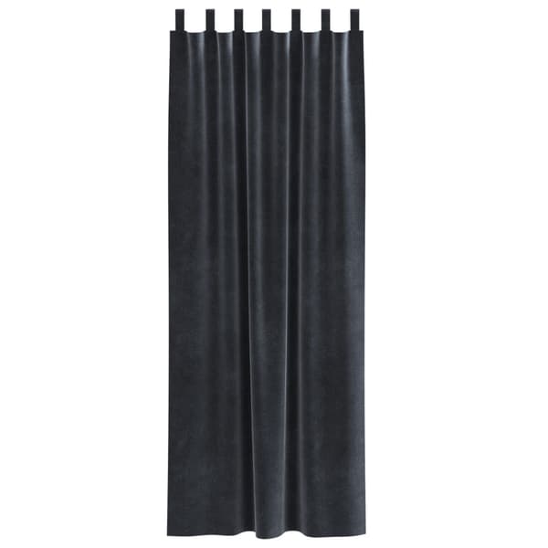 vidaXL Gardiner 2 stk. Mørkegrå 140 x 225 cm Fløyel