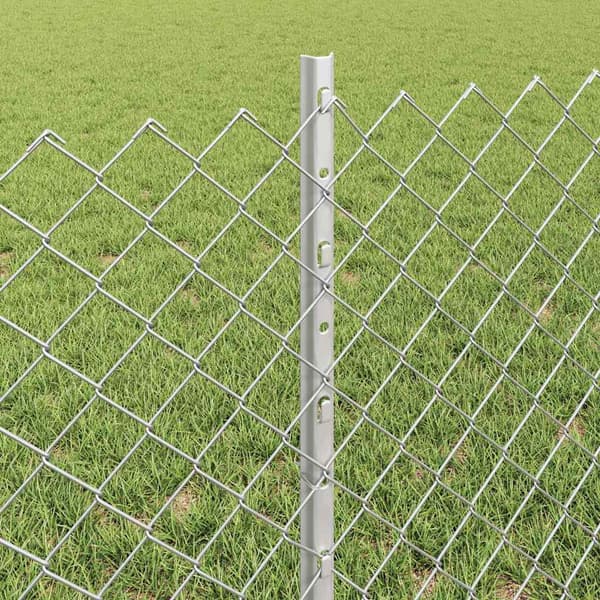 vidaXL Gjerde med innlegg. sølv 0.6 x 25 m Stål