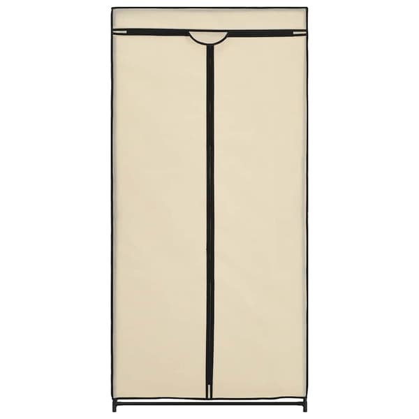 vidaXL Garderob gräddvit 75x50x160 cm
