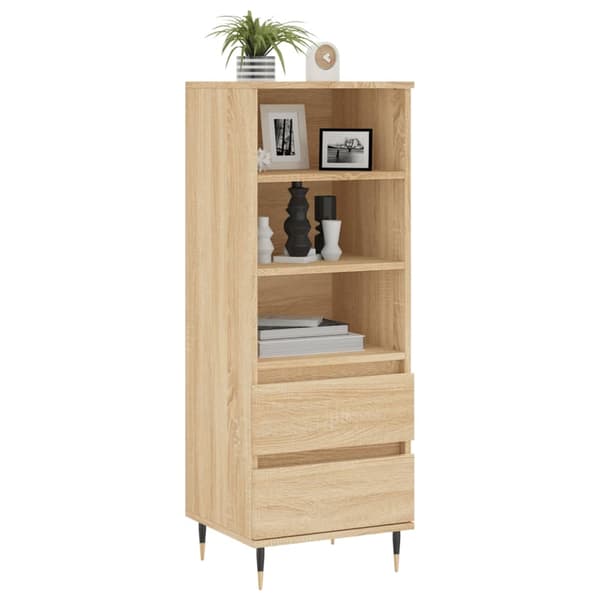 vidaXL Highboard sonoma eik 40x36x110 cm konstruert tre
