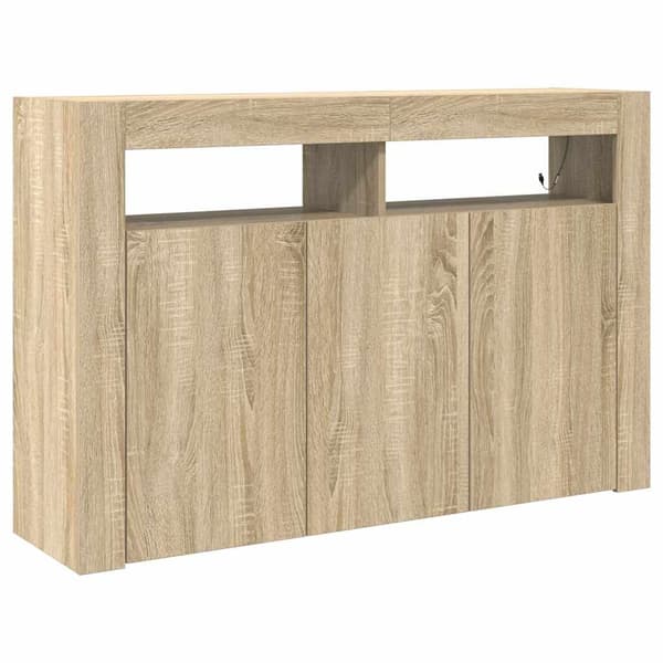 vidaXL Sideboard Sonoma-ek 116 x 30 x 75 cm Konstruerat trä