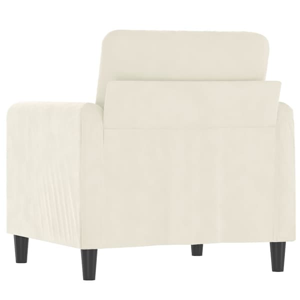 vidaXL Fåtölj Gräddvit 60 cm sammet
