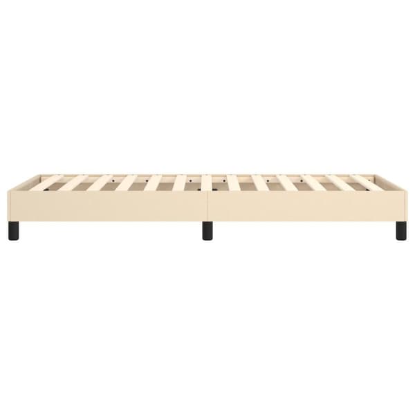 vidaXL Sängram gräddvit 80x200 cm tyg