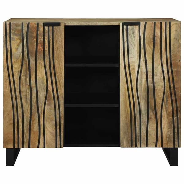 vidaXL Skap Brun 90 x 33 x 75 cm heltre mango