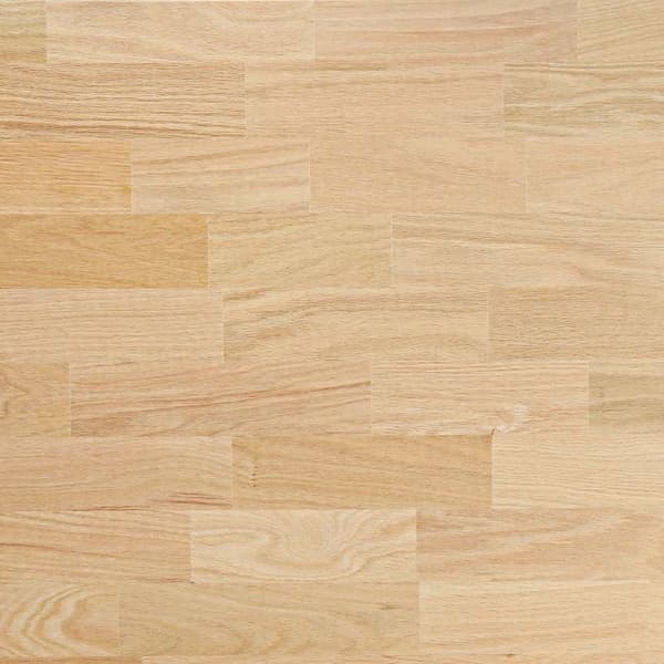 vidaXL Bordplate rektangulær 140x50x2,5 cm ubehandlet heltre eik